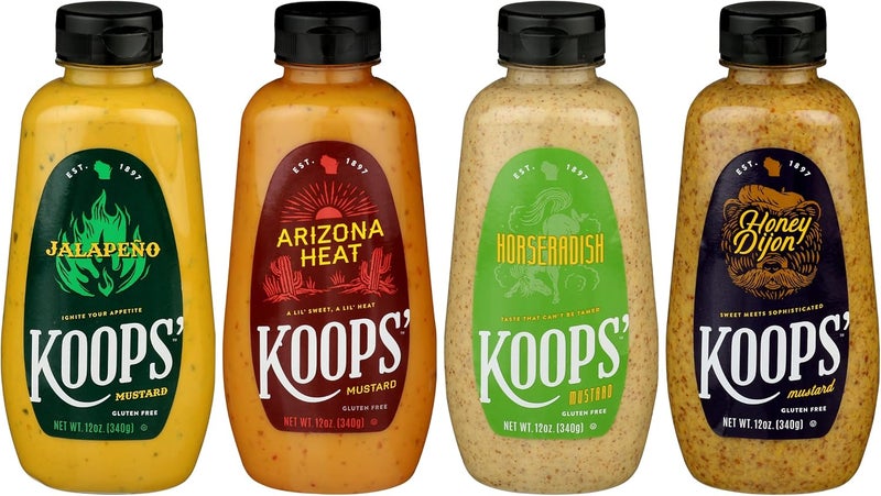 Koops' Sweet & Heat Mustard Variety Pack - 4 Flavors - Image 1